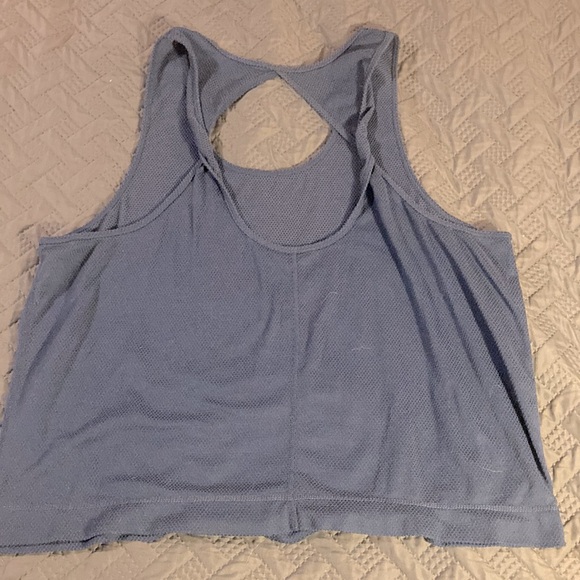 Two Layer Blue Workout Tank - Picture 3 of 5
